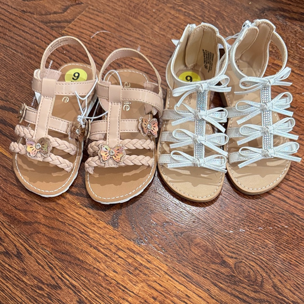 Annie Beige Kids Sandals Set
